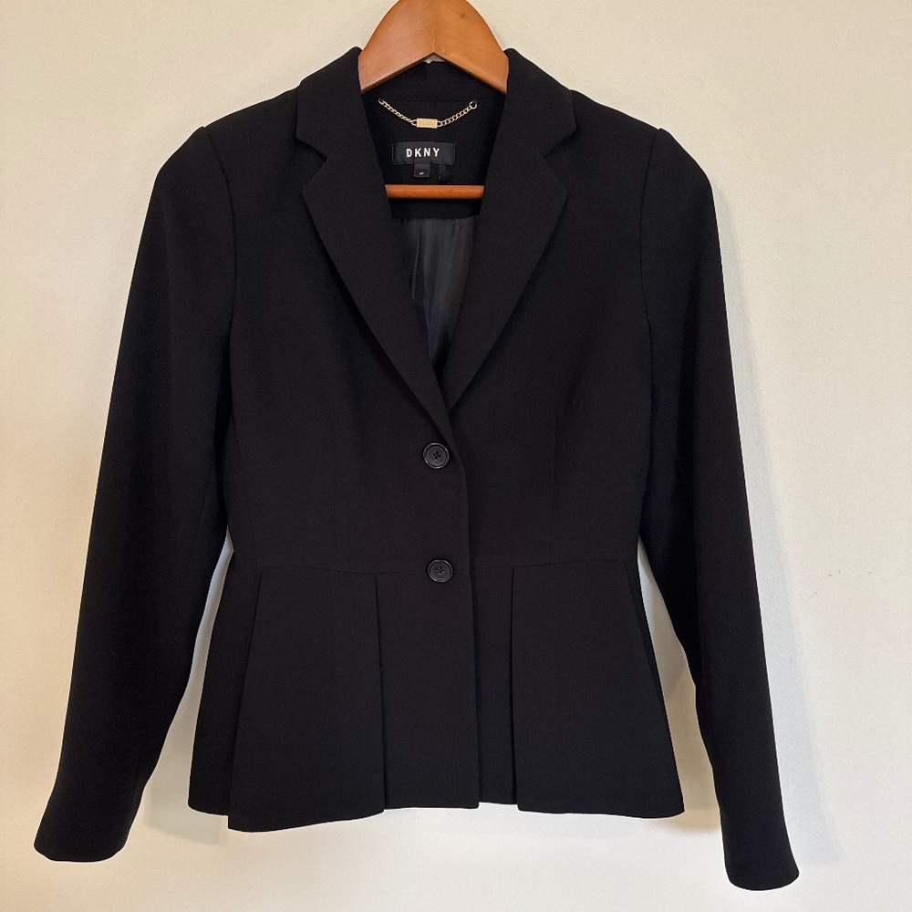 DKNY Black Peplum Blazer 4P